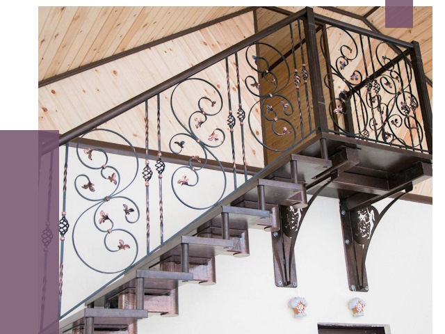 Кованые лестницы в Междуреченске от 78819 руб. под ключ