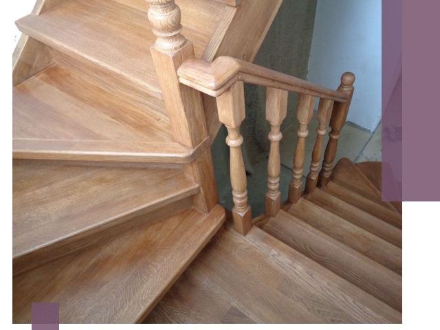 Дубовые лестницы под ключ в Междуреченске: изготовление и монтаж