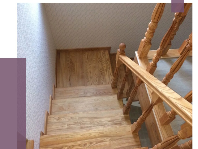 Сосновые лестницы в Междуреченске под ключ от 7983 руб.  | ПРОЛЁТ-Мжд