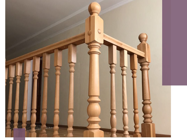 Деревянные перила на заказ в Междуреченске: монтаж и изготовление