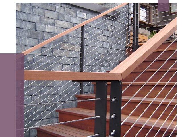 Тросовые перила под ключ в Междуреченске от 7680 руб. 