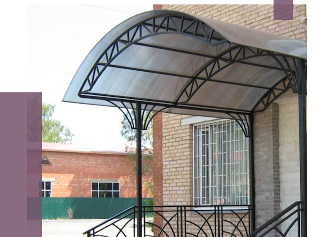 Металлические навесы и козырьки в Междуреченске от 12631 руб.