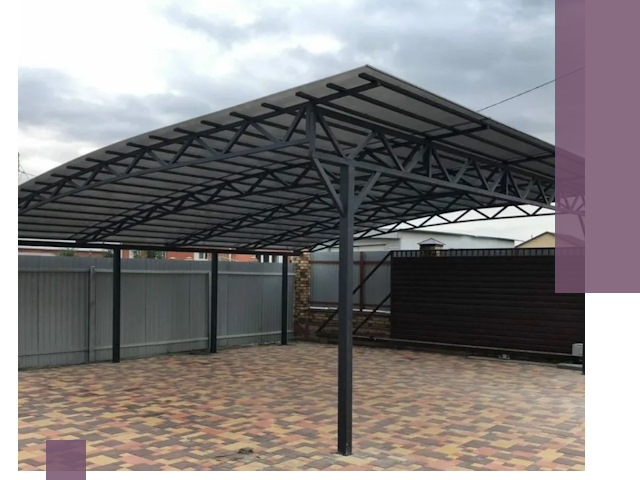 Недорогие навесы под ключ в Междуреченске — изготовление и монтаж