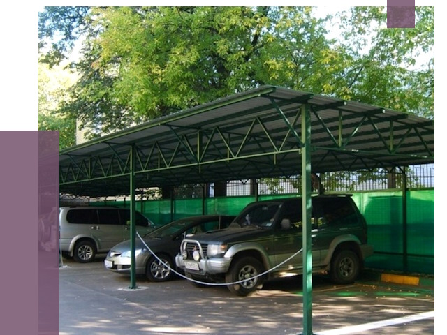 Навесы для парковки в Междуреченске от 79324 руб. заказать | ПРОЛЁТ-Мжд