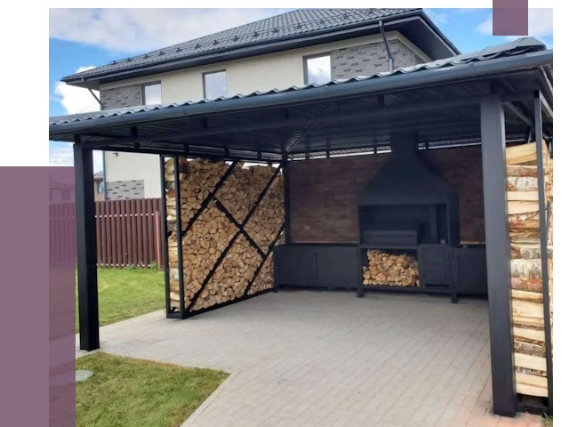 Навесы для барбекю в Междуреченске от 12581 руб. под ключ | ПРОЛЁТ-Мжд