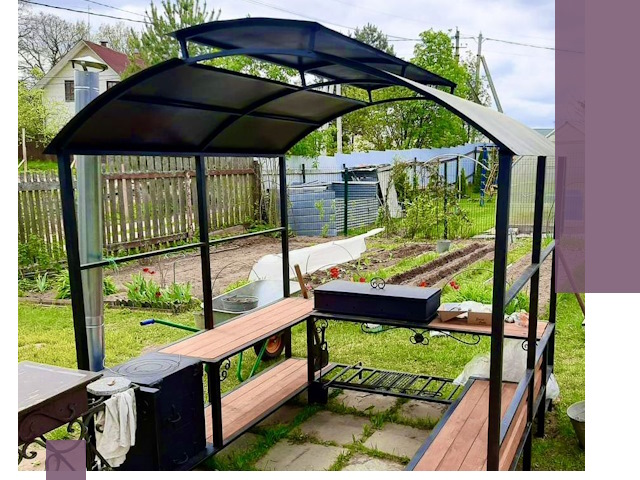 Навесы для барбекю в Междуреченске: изготовление, монтаж и демонтаж