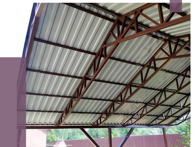 Навесы из профнастила в Междуреченске от 7276 руб. | ПРОЛЁТ-Мжд