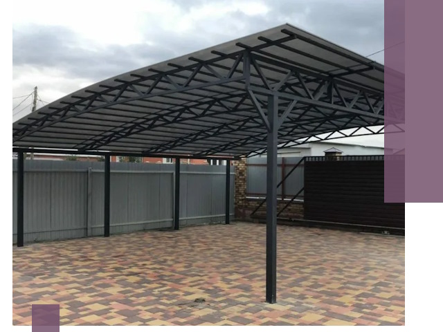 Металлические навесы под ключ в Междуреченске — изготовление и монтаж