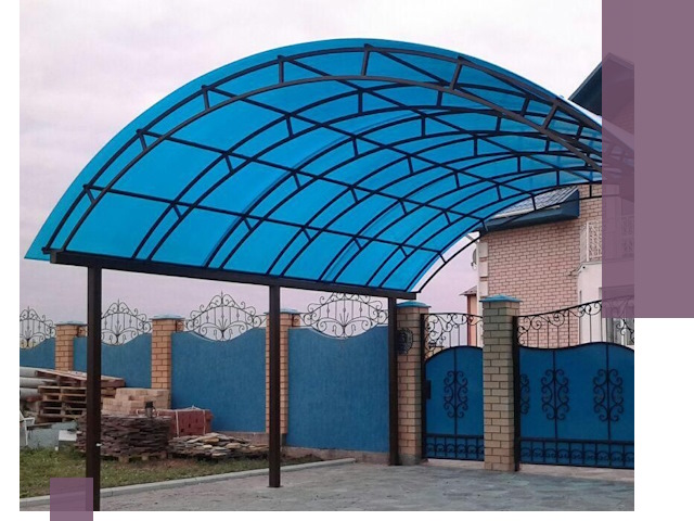 Арочные навесы под ключ в Междуреченске — изготовление и монтаж