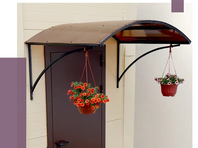 Козырьки над входом в Междуреченске от 14652 руб.  | ПРОЛЁТ-Мжд