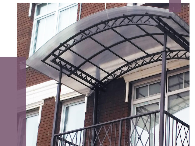 Козырьки над балконом в Междуреченске от 8539 руб.  | ПРОЛЁТ-Мжд