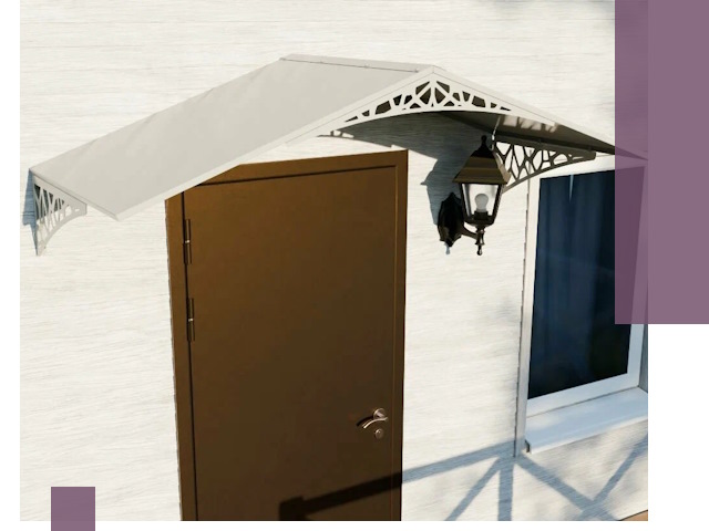 Металлические козырьки на входы и террасы в Междуреченске