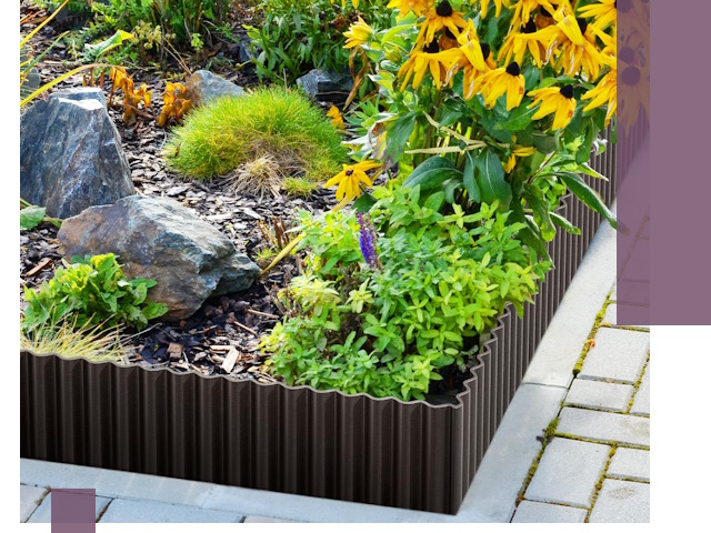 Металлические бордюры для клумб в Междуреченске — производство и монтаж